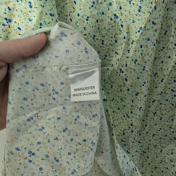 Princess Polly Green Floral Mini Dress Women’s Size 4 - Picture 9 of 9